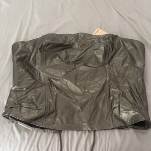 Mars the Label Metallic Lace-Up Bustier